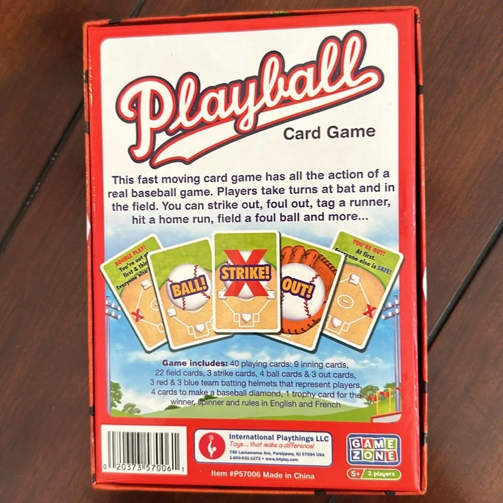 Card Game Playball - Plays Like Baseball